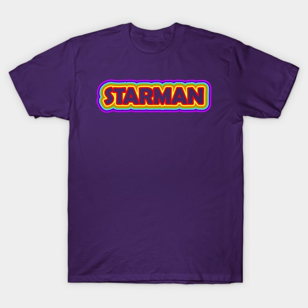 Starman Rainbow T-Shirt by Jokertoons